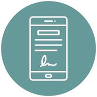Digital Contract Icon Style vector
