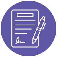 Contract Agreement Icon Style vector