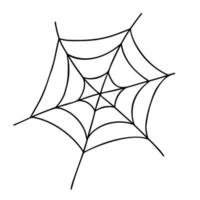 telaraña de halloween. telaraña. ilustración vectorial dibujo a mano lineal en estilo doodle para el diseño, la decoración y la decoración de vacaciones. vector