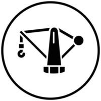 Harbor Crane Icon Style vector