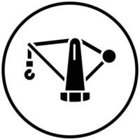 Harbor Crane Icon Style vector