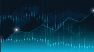 Gráficos y gráficos del mercado de valores financieros. ilustración vectorial digital vector