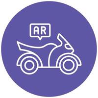 Ar Motorbike Riding Icon Style vector