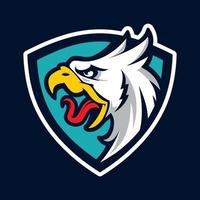 vector de diseño del logotipo de la mascota del águila con un estilo de concepto de ilustración moderno para la impresión de insignias, emblemas y camisetas