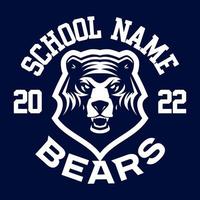 Grizzly bear mascot logo design vector with modern illustration concept style for badge, emblem and tshirt printing.