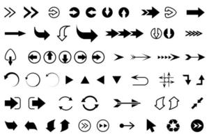 Arrow icon set. Modern simple arrows collection. Flat vector illustration