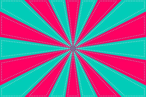 Sunburst Pattern Background. Ray radial star with back stitch style. Vector Illustration