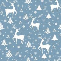 Seamless pattern with deer. Christmas seamless pattern background vector