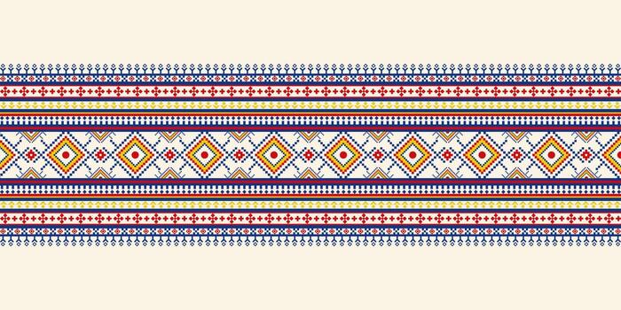 Geometric ethnic oriental pattern background. Design for texture, wrapping, clothing, batik, fabric, wallpaper and background. Pattern embroidery design. vector