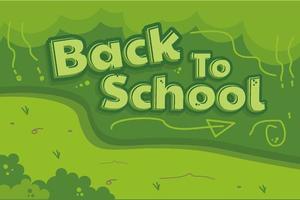 Garden background for back to school design vector