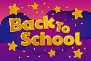 Back to school background with stars vector