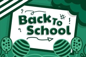 Simple and unique back to school background design vector