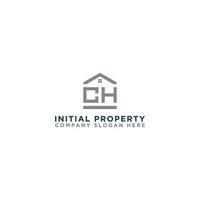 Logo template vector Design, property, real estate with the initials CH - Vector
