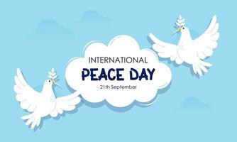 International Day of Peace Banner Background vector