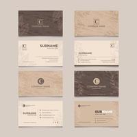 Set of Rustic Floral Business Card vector