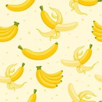 fruit banana vector seamless pattern.