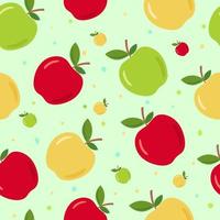 fruit apple vector seamless pattern.