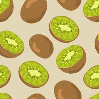 fruit kiwi vector seamless pattern.