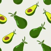 fruit avocado vector seamless pattern.