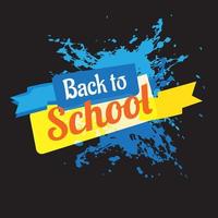 Back to school banner with grunge style Vector illustration.