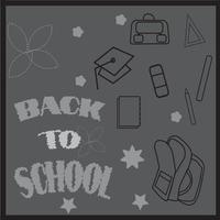 chalk fill background pattern in back to school topic vector