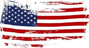 American flag in vintage style vector