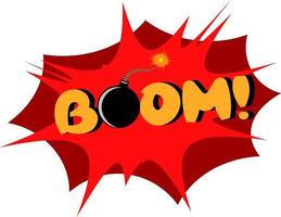 Boom bomb explosion vector