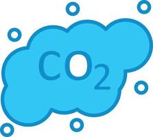 Co2 Line Filled Blue vector