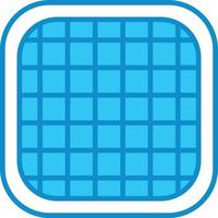 Waffle Line Filled Blue vector
