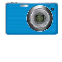 Blue digital camera vector