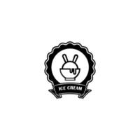 Ice Cream Logo Design end elements for ice cream shop. Vector illustration