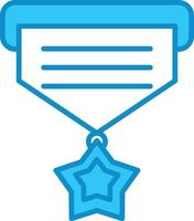 Medal Line Filled Blue vector