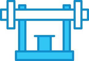 Gym Machine Line Filled Blue vector