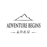 Outdoor logo design template.Mountaineering, Hunting. Outdoor recreation, adventure in the mountains. vector