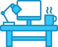 Workspace Line Filled Blue vector