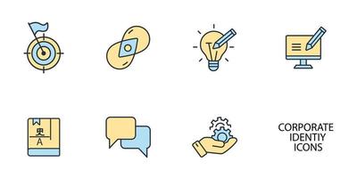 corporate identity icons set . corporate identity pack symbol vector elements for infographic web