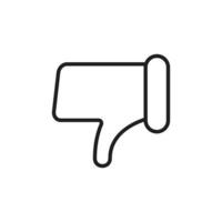 line icon illustration dislike, disappointed, thumbs up, uniface. very suitable for websites, applications, apps. vector