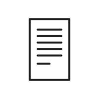 document, file, paper, letter, uniface outline icon illustration. very suitable for websites, applications, apps. vector