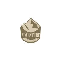 Outdoor logo design template.Mountaineering, Hunting. Outdoor recreation, adventure in the mountains. vector