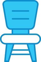 Chair Line Filled Blue vector