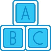 Abc Line Filled Blue vector