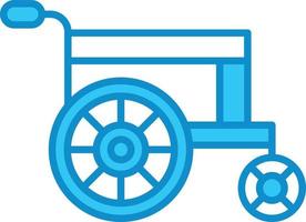 Wheelchair Line Filled Blue vector