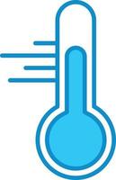 Thermometer Line Filled Blue vector