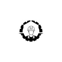 Engineer Logo Template Design Vector. engineering worker and construction. Industrial engineers workers. vector