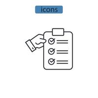 organizador personal iconos símbolo elementos vectoriales para infografía web vector