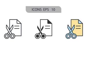 Scissors icons  symbol vector elements for infographic web