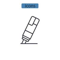 Highlight  icons  symbol vector elements for infographic web