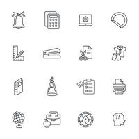 school supplies icons set . school supplies pack symbol vector elements for infographic web