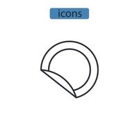 iconos de pegatinas símbolo de elementos vectoriales para la web infográfica vector