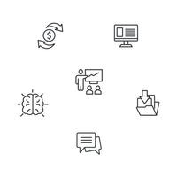 e-learning icons set .  e-learning pack symbol vector elements for infographic web